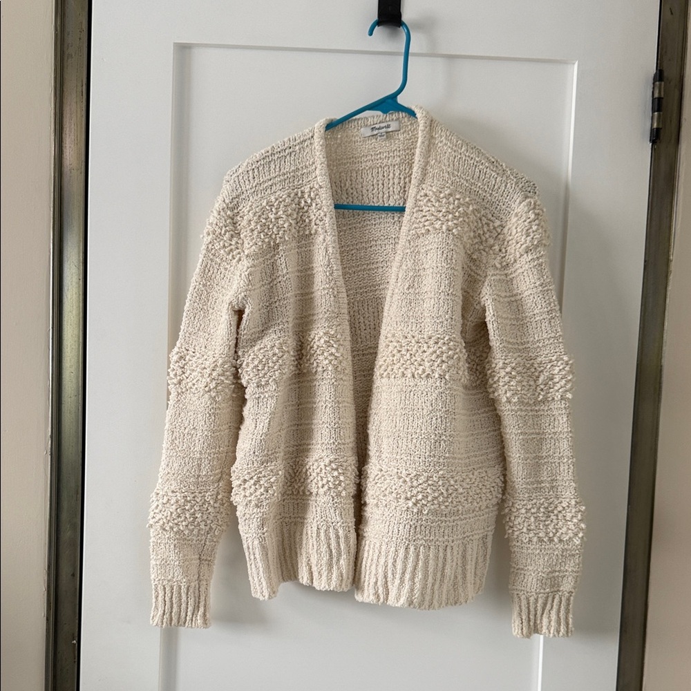 Madewell Cream Textured Cardigan